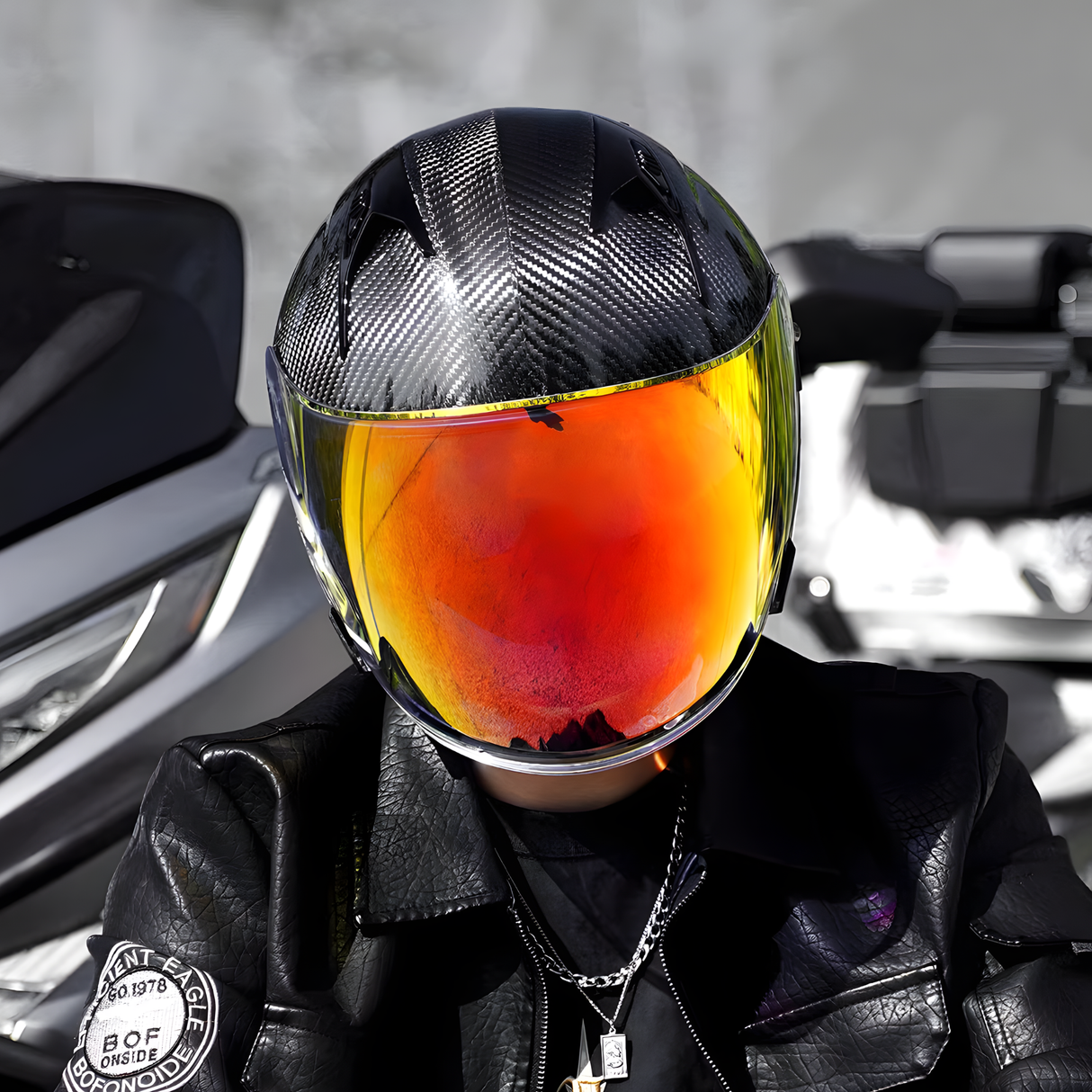 O5 Carbon Open Face Helmet