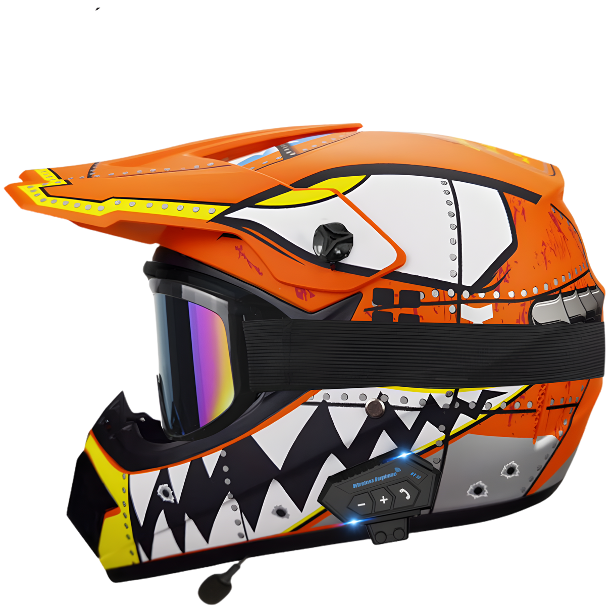 Aegis X9 Motocross Helmet with Bluetooth Headset