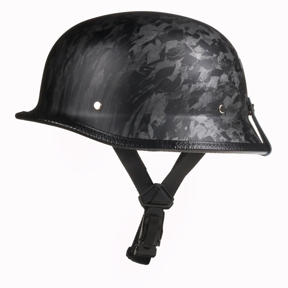 German Style Mayan Half Helmet - Matte Black