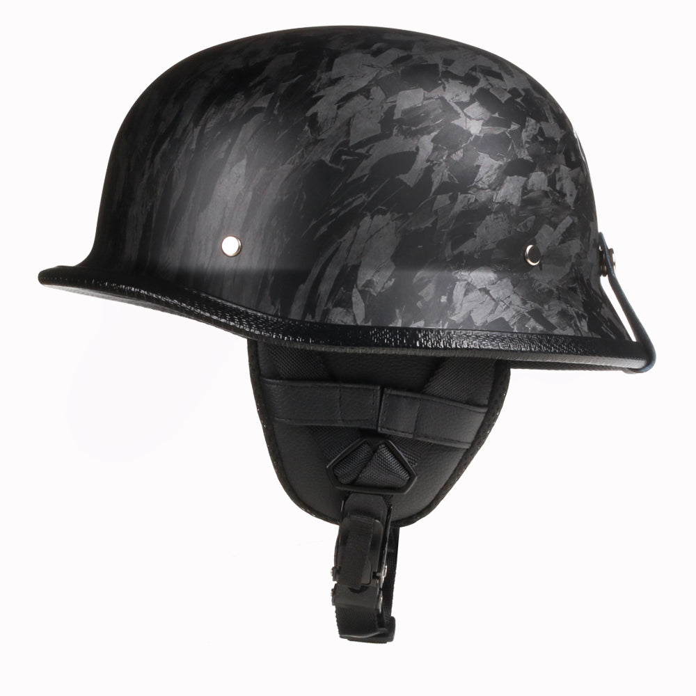 German Style Mayan Half Helmet - Matte Black
