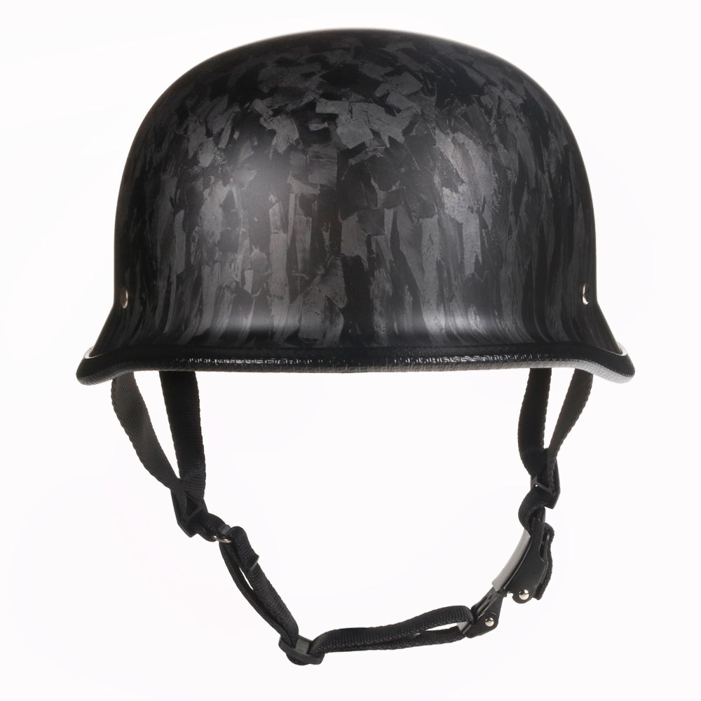 German Style Mayan Half Helmet - Matte Black