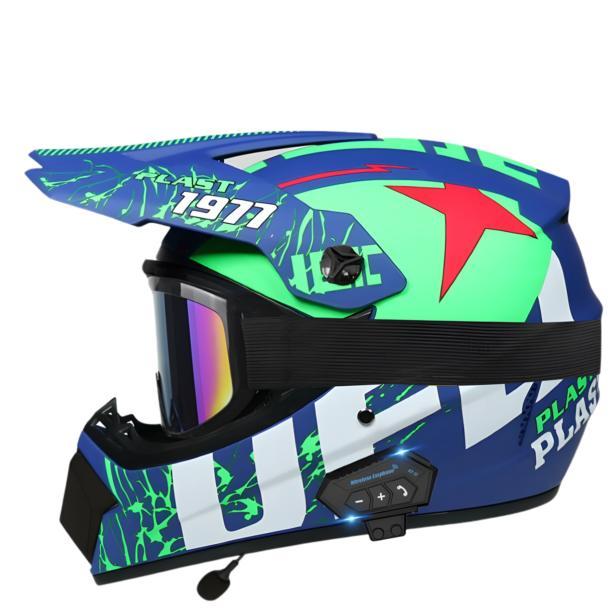 Aegis X9 Motocross Helmet with Bluetooth Headset