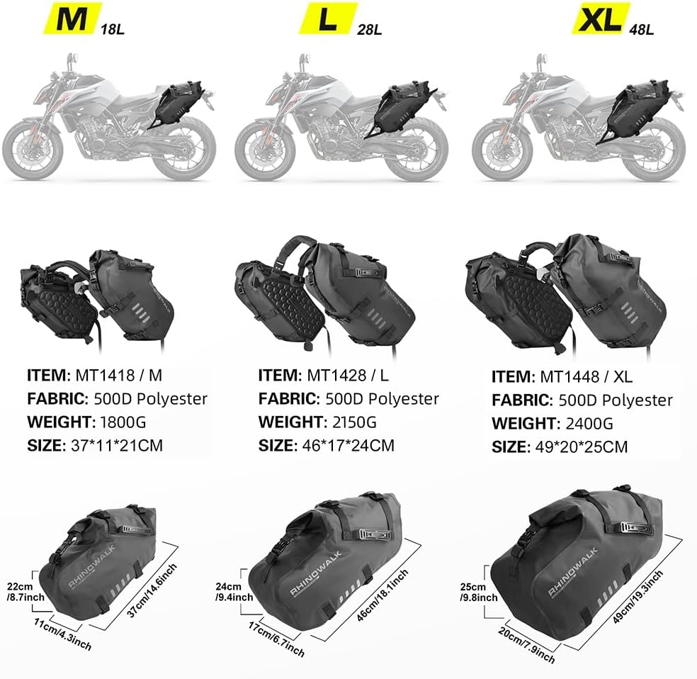 Waterproof Motorcycle Saddlebags