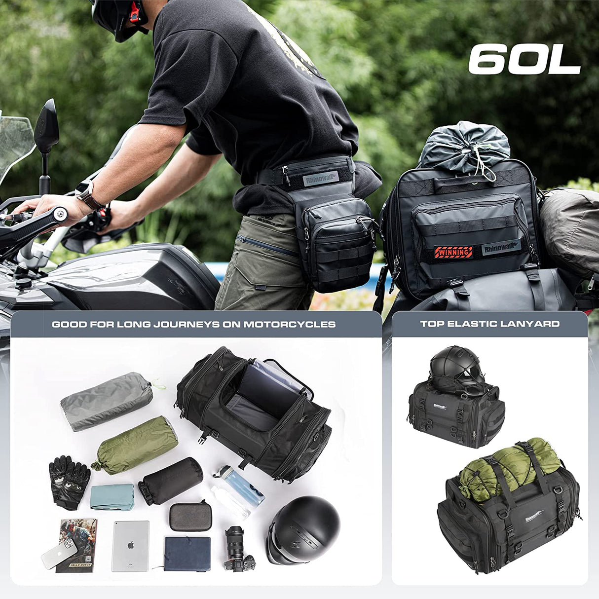 Motorcycle Expandable Storage Bag