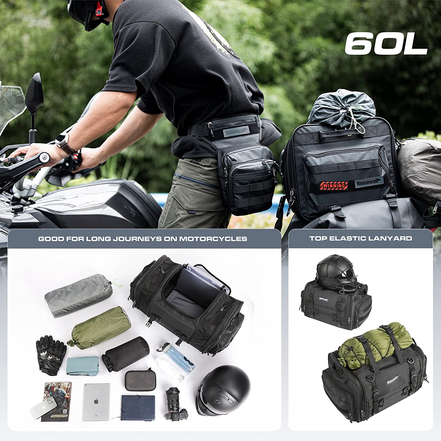 Motorcycle Expandable Storage Bag