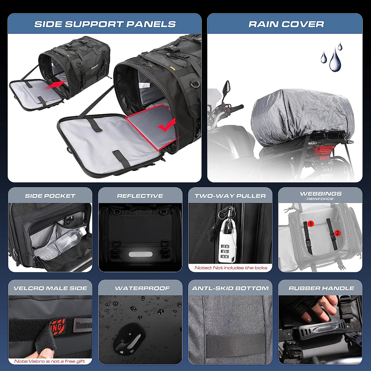 Motorcycle Expandable Storage Bag