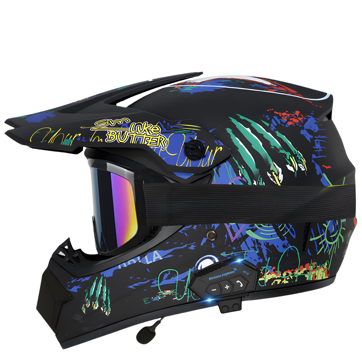 Aegis X9 Motocross Helmet with Bluetooth Headset