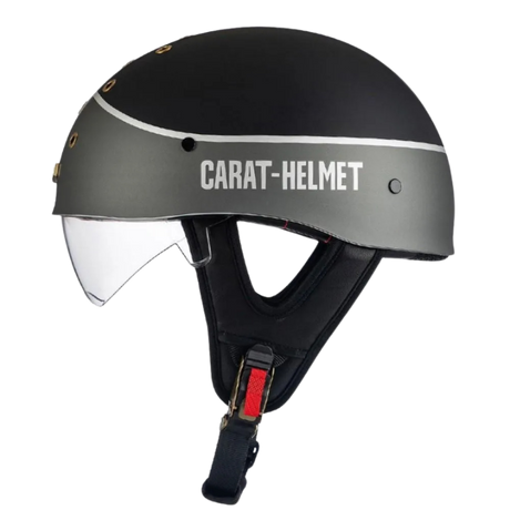 SleekShell Vintage Half Helmet with Visor