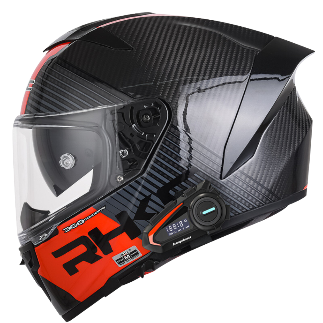 K3 Carbon Fiber Helmet - Bluetooth Headset