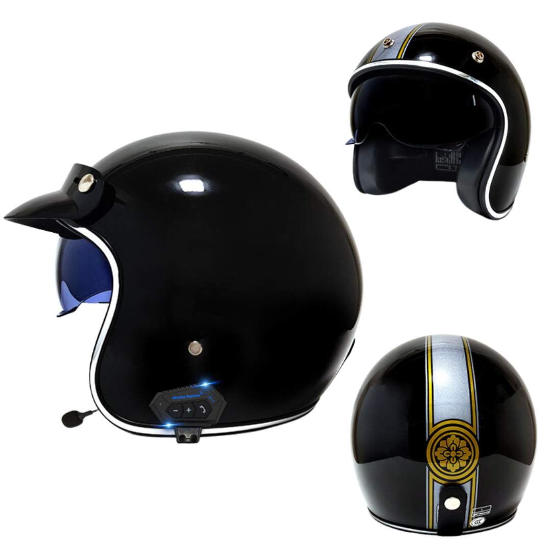 N1 3/4 Open Face Helmet with Bluetooth headset