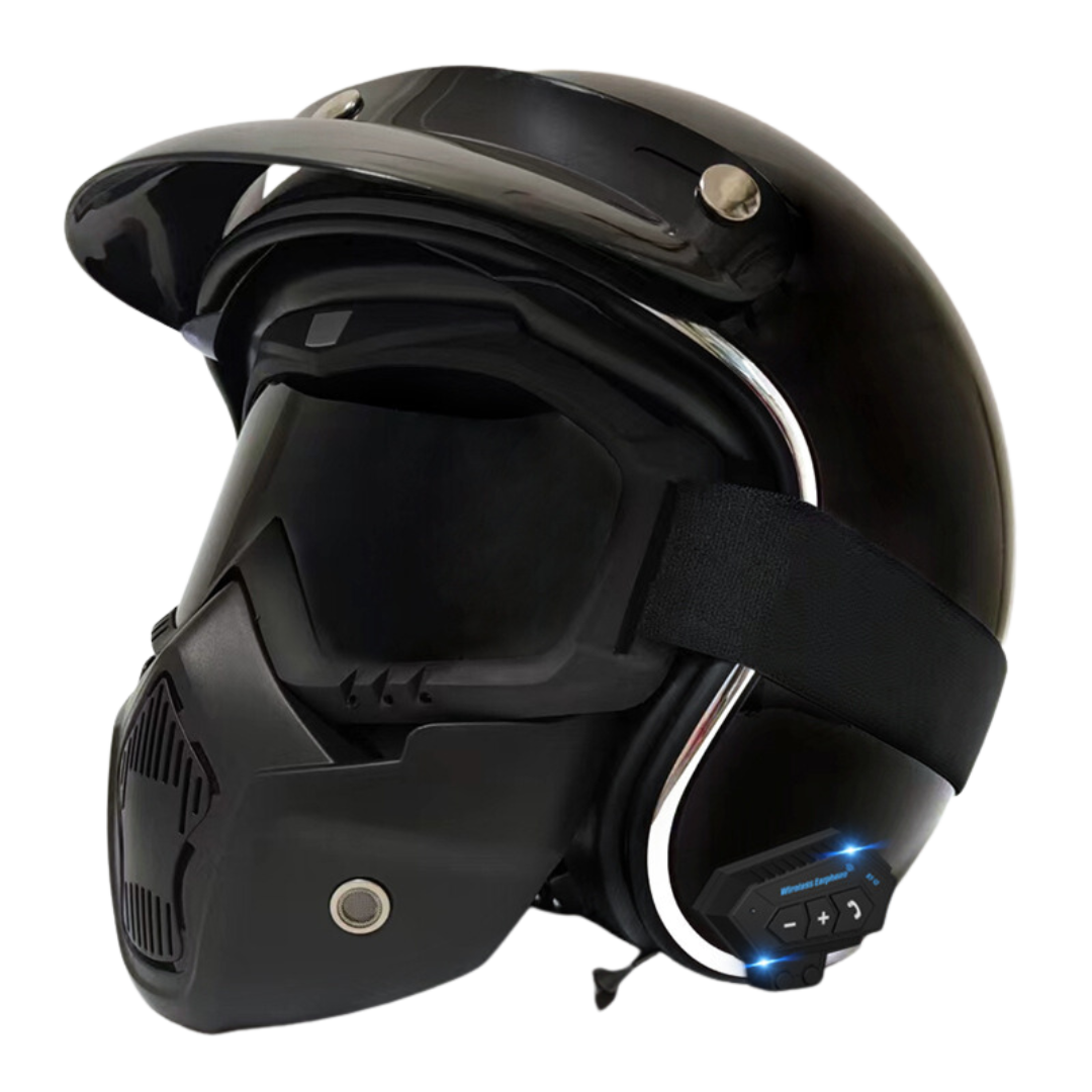 N1 3/4 Open Face Helmet with Bluetooth headset