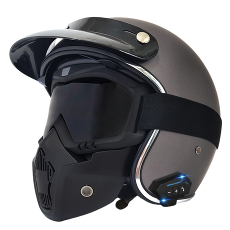 N1 3/4 Open Face Helmet with Bluetooth headset