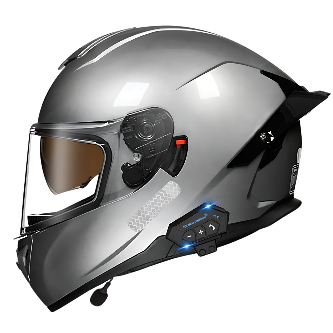 B1 Full Face Motorcycle Helmet with Integrated Bluetooth