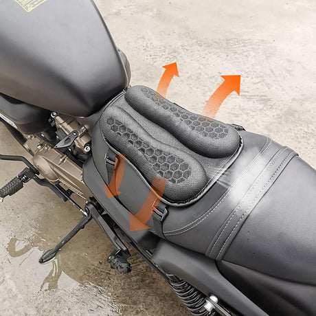 Motorcycle Gel Seat Pad Shock Absorption for Long Distance Rides