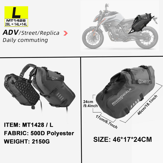 Waterproof Motorcycle Saddlebags