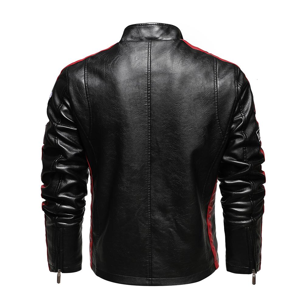 Racing Pilot Style Motorcycle Leather Jacket
