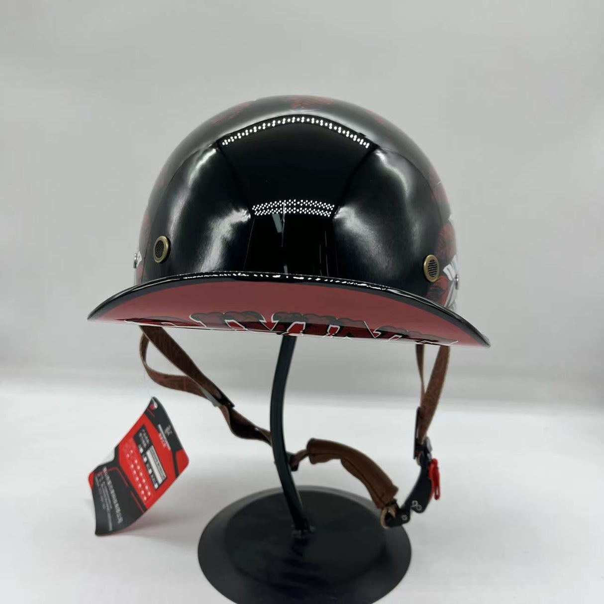 Baseball Motorcycle Helmet Built-in Visor