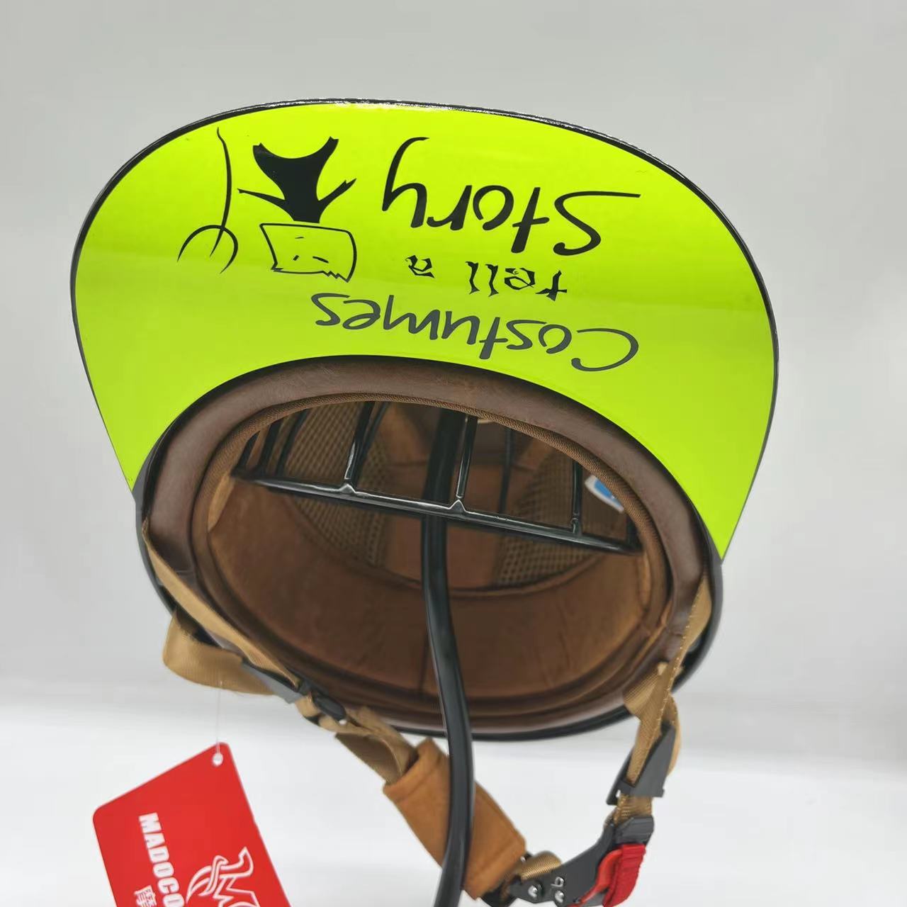 Baseball Motorcycle Helmet Built-in Visor