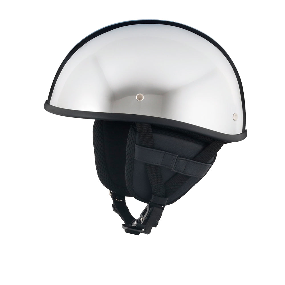 Smallest Beanie Half Helmet - Chrome