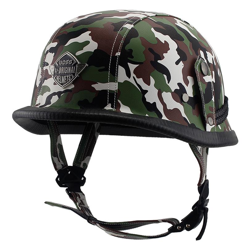 German Half Helmet Army Camo Gear Rider