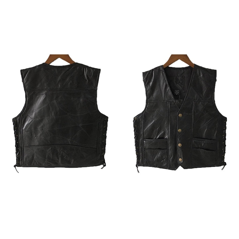 Classic Leather Biker Vest