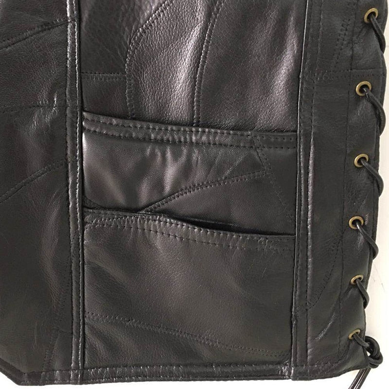Classic Leather Biker Vest