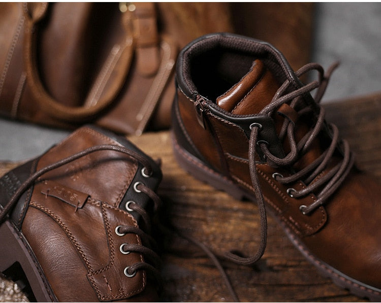 Motorcycle Trainer Men's Biker Boots