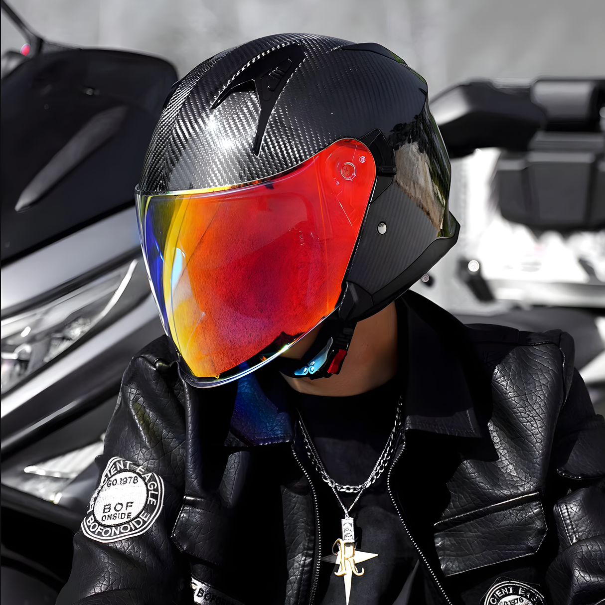 O5 Carbon Open Face Helmet