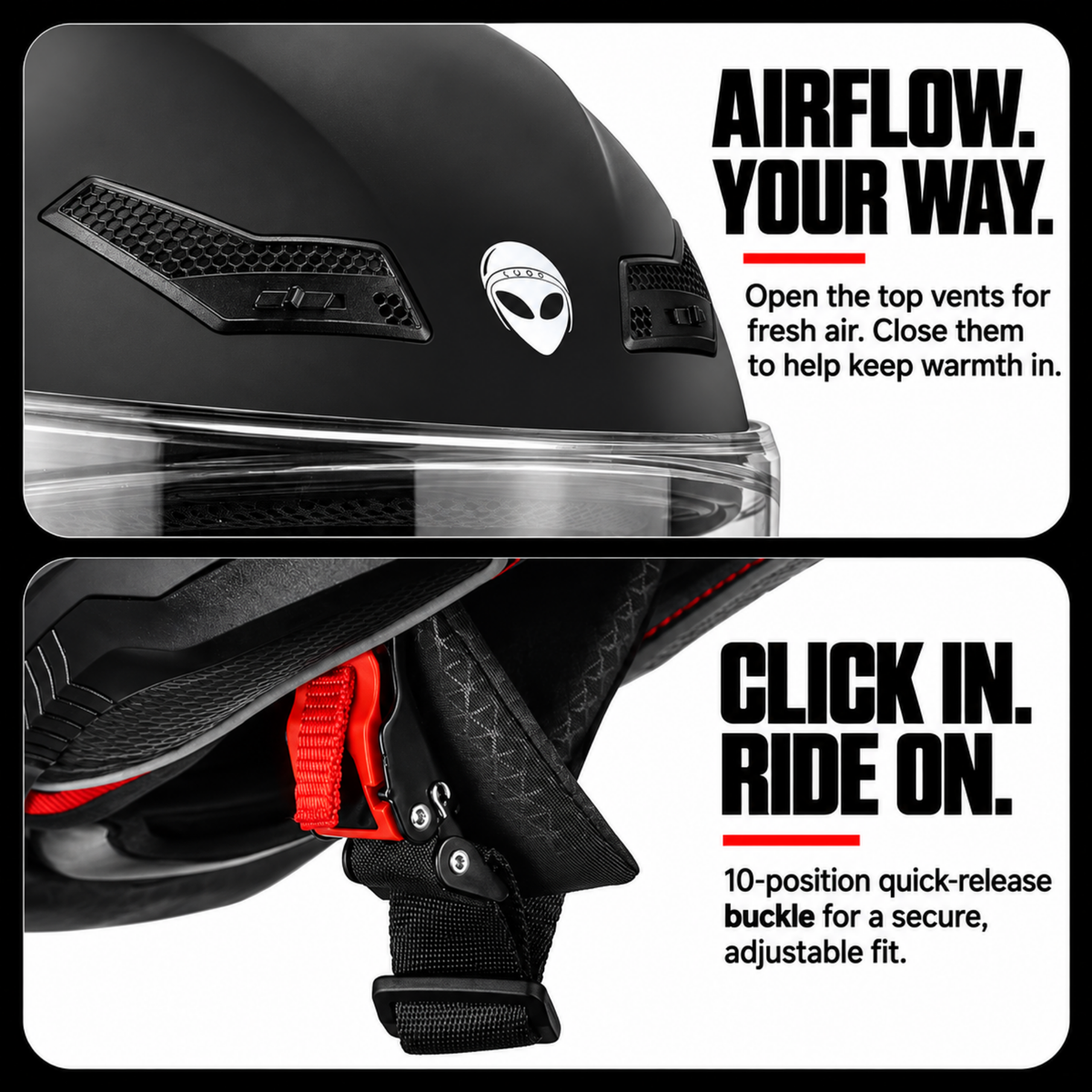 Outlaw – Retro Full-Face Motorcycle Helmet