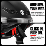 Outlaw – Retro Full-Face Motorcycle Helmet