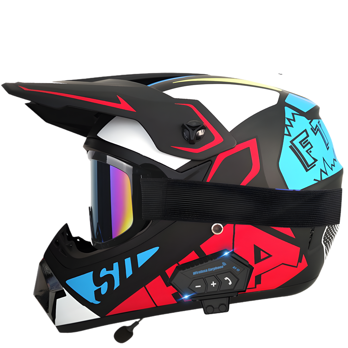 Aegis X9 Motocross Helmet with Bluetooth Headset