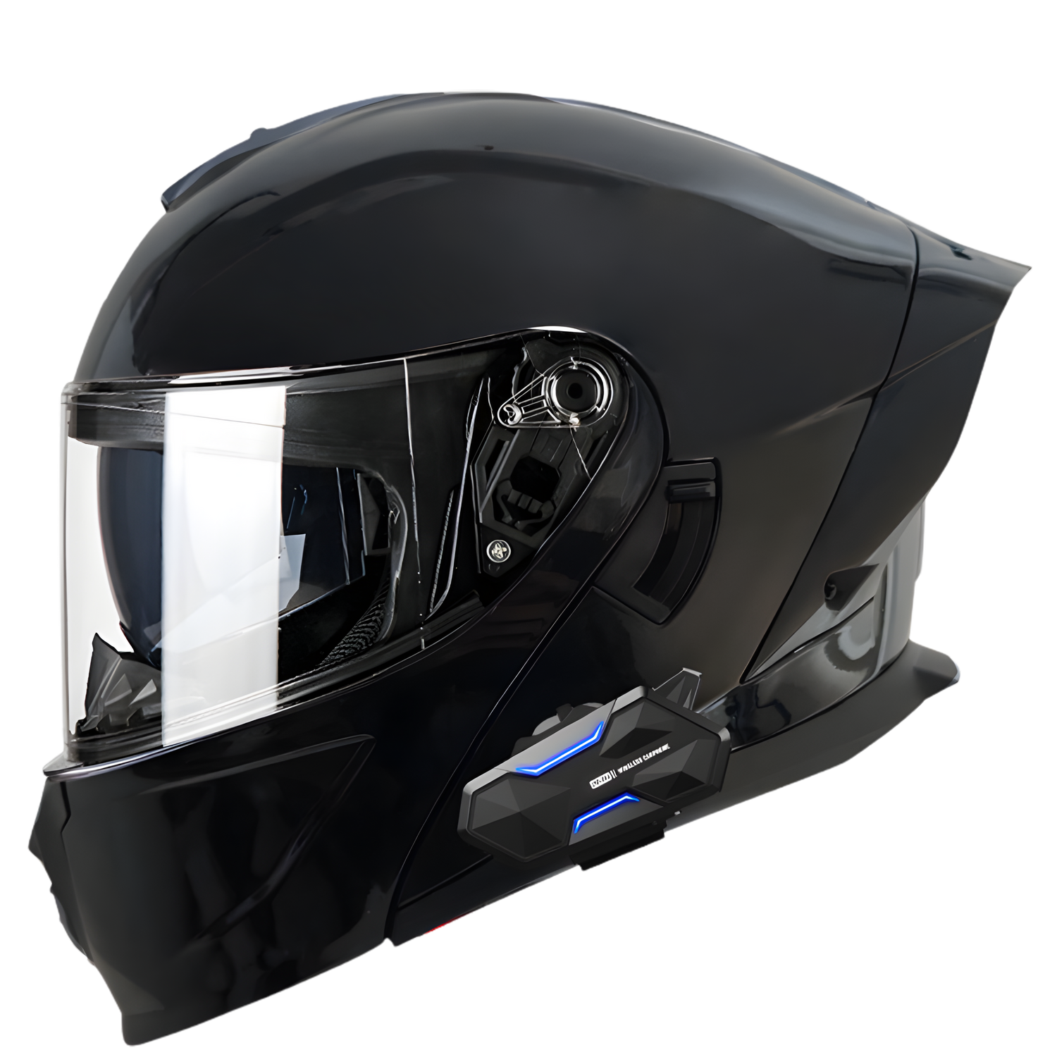 K4 Intercom Modular Helmet with Bluetooth – 2-8 Riders Intercom - Matte Black