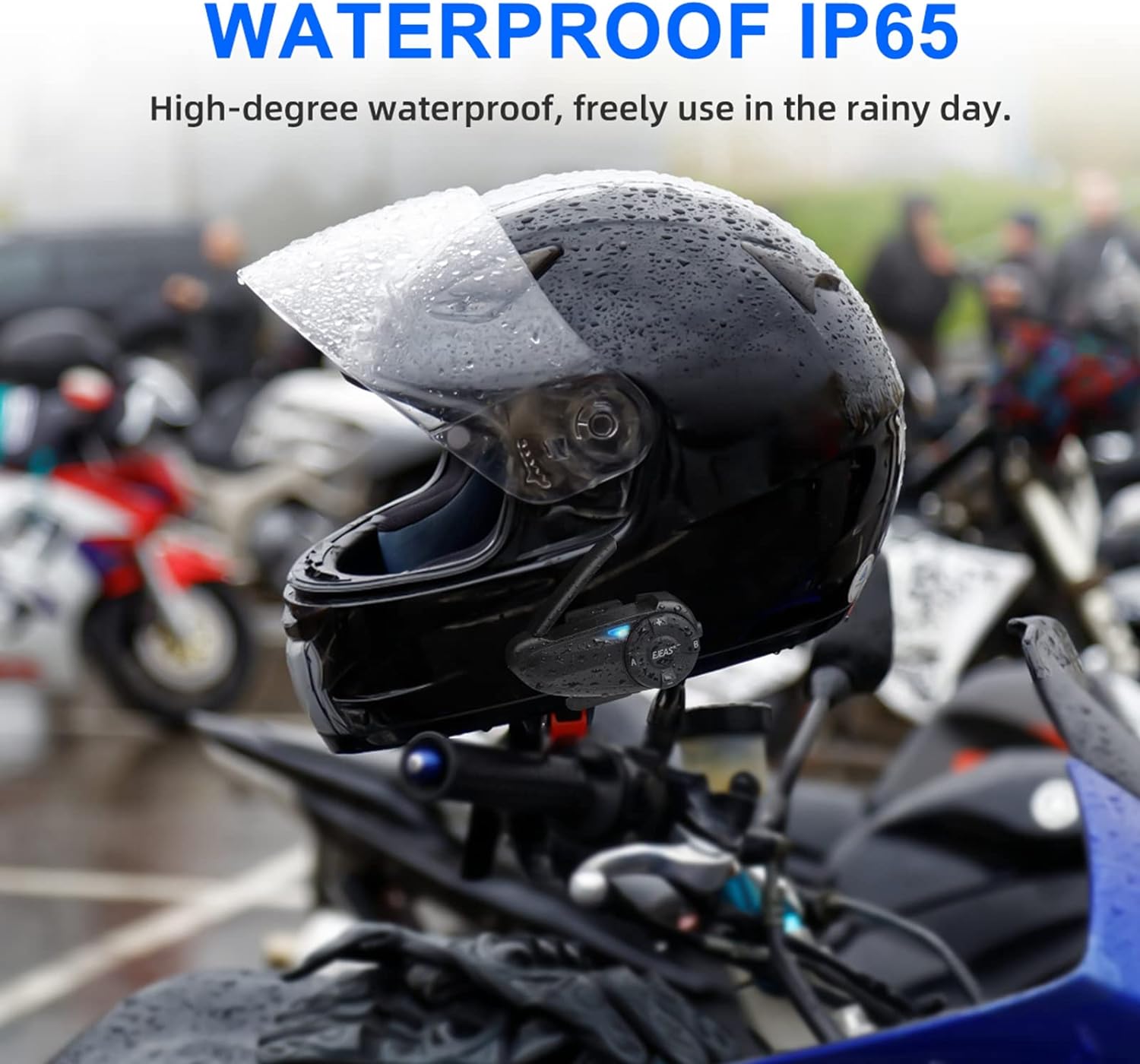 Q7 Motorcycle Helmet Bluetooth 5.0 Intercom Waterproof FM