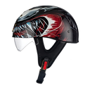 SleekShell Vintage Half Helmet with Visor