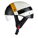 SleekShell Vintage Half Helmet with Visor