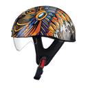 SleekShell Vintage Half Helmet with Visor