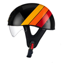 SleekShell Vintage Half Helmet with Visor