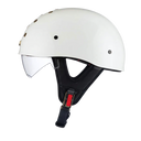 SleekShell Vintage Half Helmet with Visor