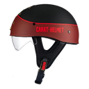 SleekShell Vintage Half Helmet with Visor