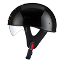 SleekShell Vintage Half Helmet with Visor