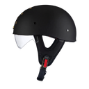 SleekShell Vintage Half Helmet with Visor