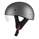 SleekShell Vintage Half Helmet with Visor