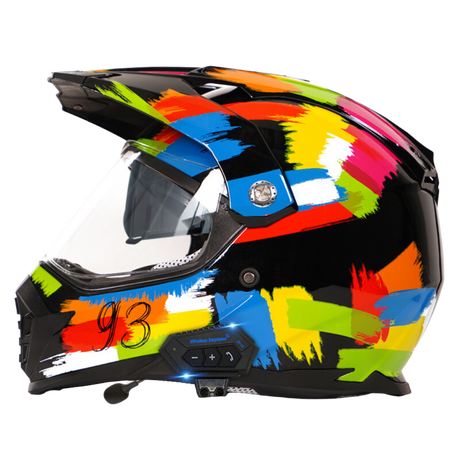Rampart S1 Motocross Helmet with Bluetooth Headset