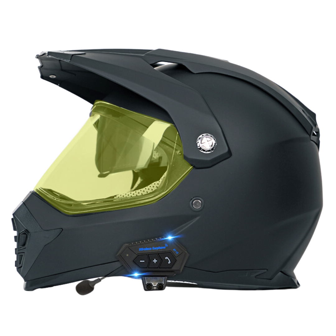 Rampart S1 Motocross Helmet with Bluetooth Headset