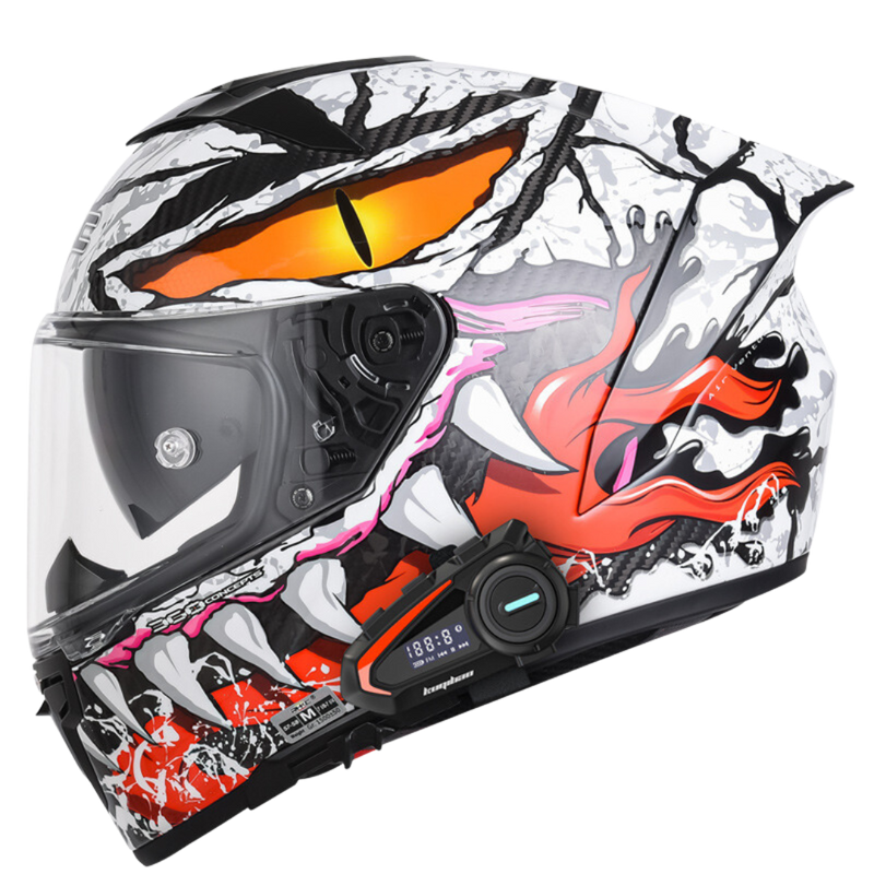 K3 Carbon Fiber Helmet Bluetooth Headset Gear Rider