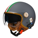 RetroRide Smart Bluetooth Open-Face Motorcycle Helmet with Dual Sun Visors