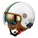 RetroRide Smart Bluetooth Open-Face Motorcycle Helmet with Dual Sun Visors