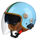 RetroRide Smart Bluetooth Open-Face Motorcycle Helmet with Dual Sun Visors