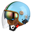 RetroRide Smart Bluetooth Open-Face Motorcycle Helmet with Dual Sun Visors