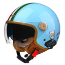 RetroRide Smart Bluetooth Open-Face Motorcycle Helmet with Dual Sun Visors